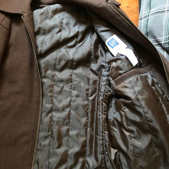 Men's Brown Gap Coat - Picture 2 of 2